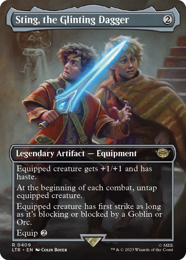 Sting, the Glinting Dagger (Borderless) (409) (Universes Beyond: The Lord of the Rings: Tales of Middle-earth)