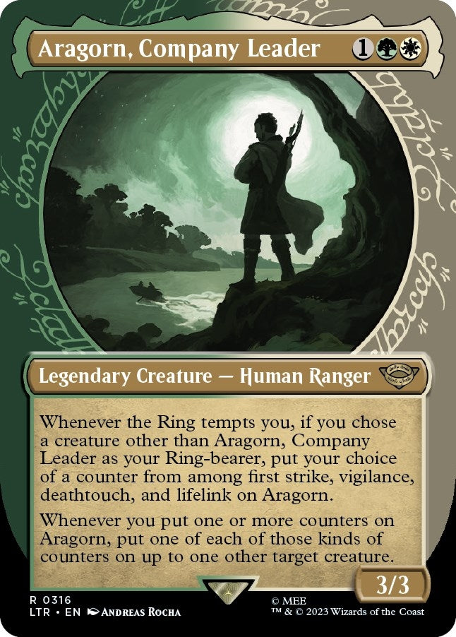 Aragorn, Company Leader (Showcase) (316) (Universes Beyond: The Lord of the Rings: Tales of Middle-earth)