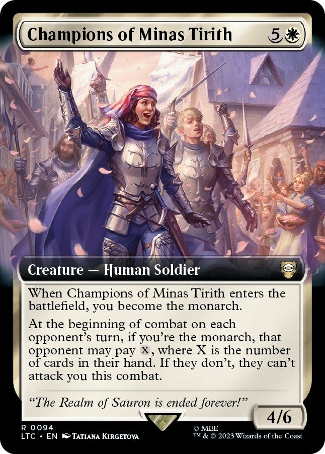 Champions of Minas Tirith (Extended Art) (94) (Commander: The Lord of the Rings: Tales of Middle-earth)
