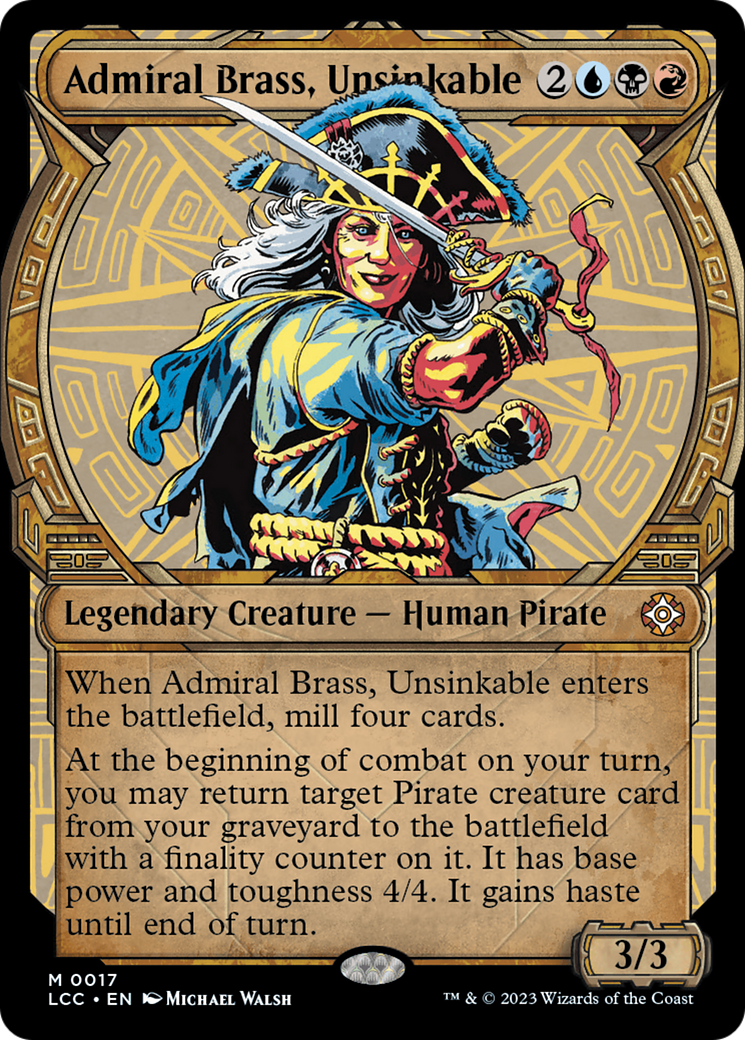 Admiral Brass, Unsinkable (Showcase) (17) (Commander: The Lost Caverns of Ixalan)