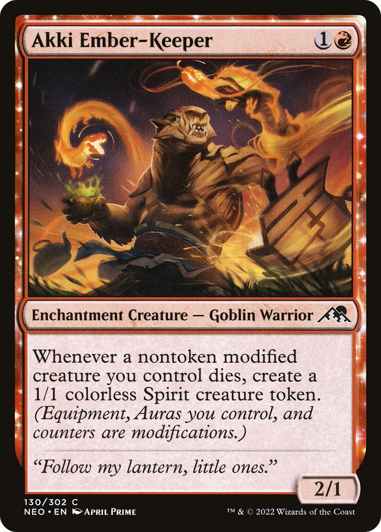 Akki Ember-Keeper (130) (Kamigawa: Neon Dynasty)