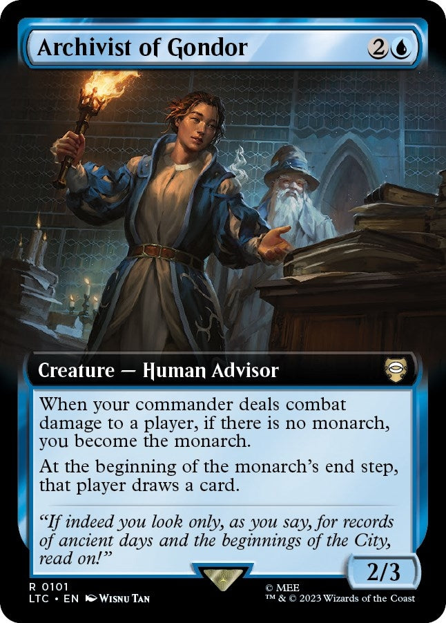 Archivist of Gondor (Extended Art) (101) (Commander: The Lord of the Rings: Tales of Middle-earth)