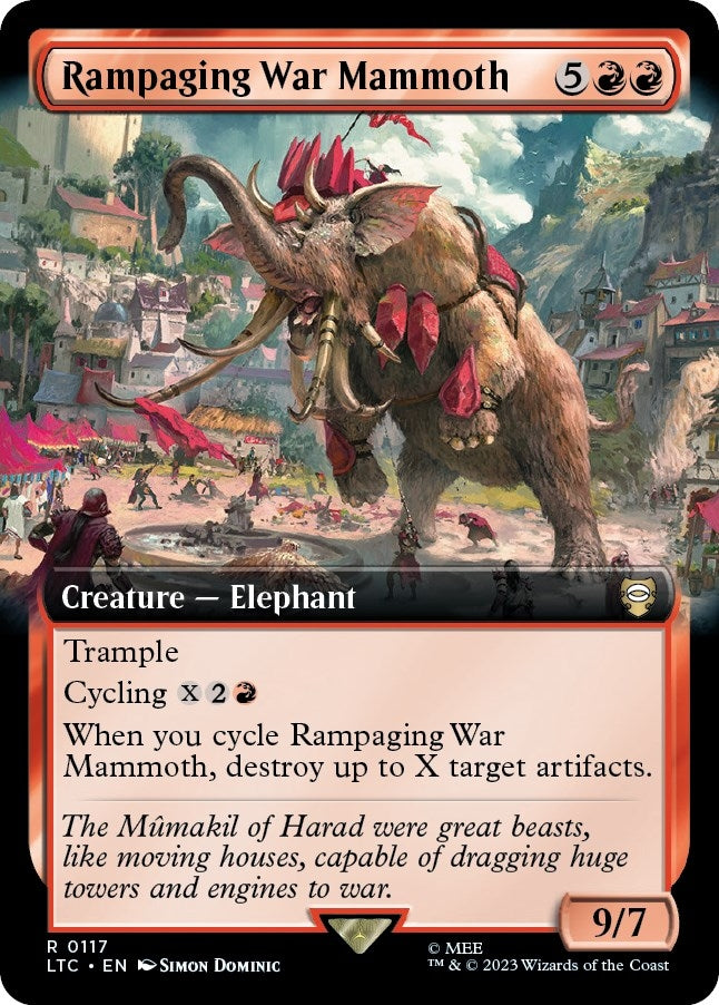Rampaging War Mammoth (Extended Art) (117) (Commander: The Lord of the Rings: Tales of Middle-earth)