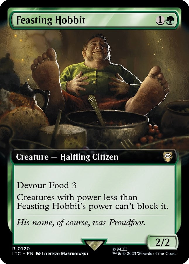 Feasting Hobbit (Extended Art) (120) (Commander: The Lord of the Rings: Tales of Middle-earth)