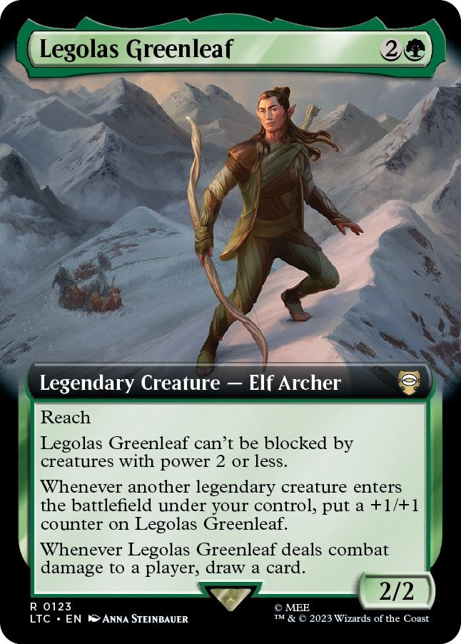 Legolas Greenleaf (Extended Art) (123) (Commander: The Lord of the Rings: Tales of Middle-earth)