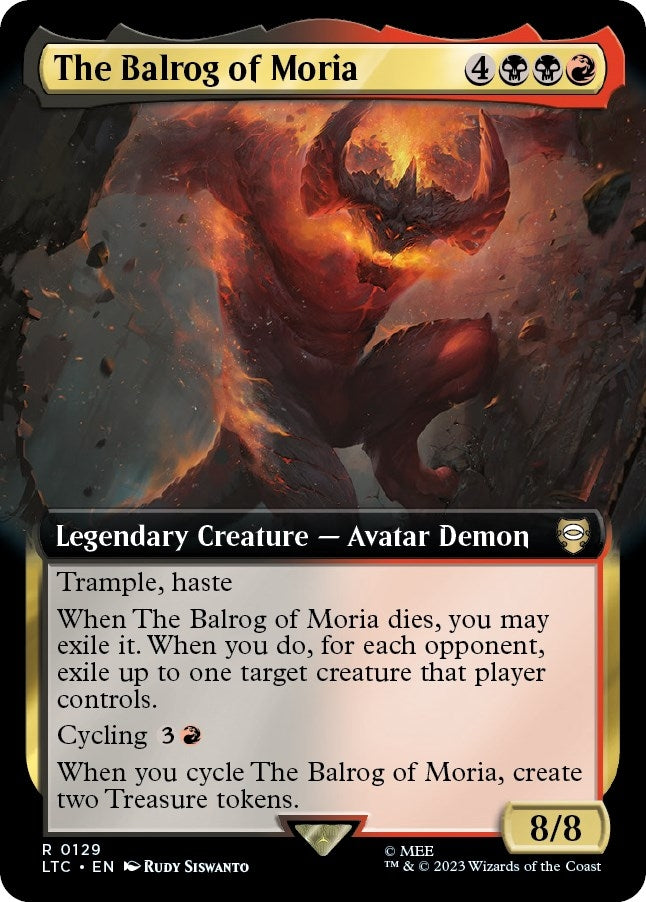 The Balrog of Moria (Extended Art) (129) (Commander: The Lord of the Rings: Tales of Middle-earth)