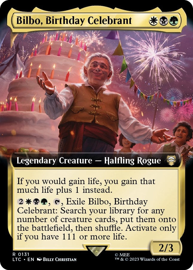Bilbo, Birthday Celebrant (Extended Art) (131) (Commander: The Lord of the Rings: Tales of Middle-earth)