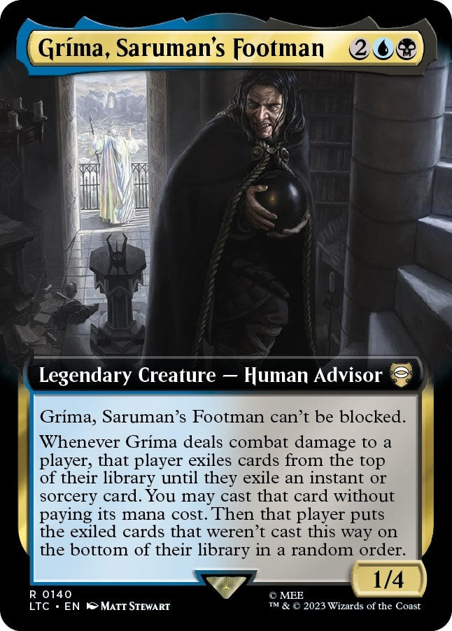 Grima, Saruman's Footman (Extended Art) (140) (Commander: The Lord of the Rings: Tales of Middle-earth)