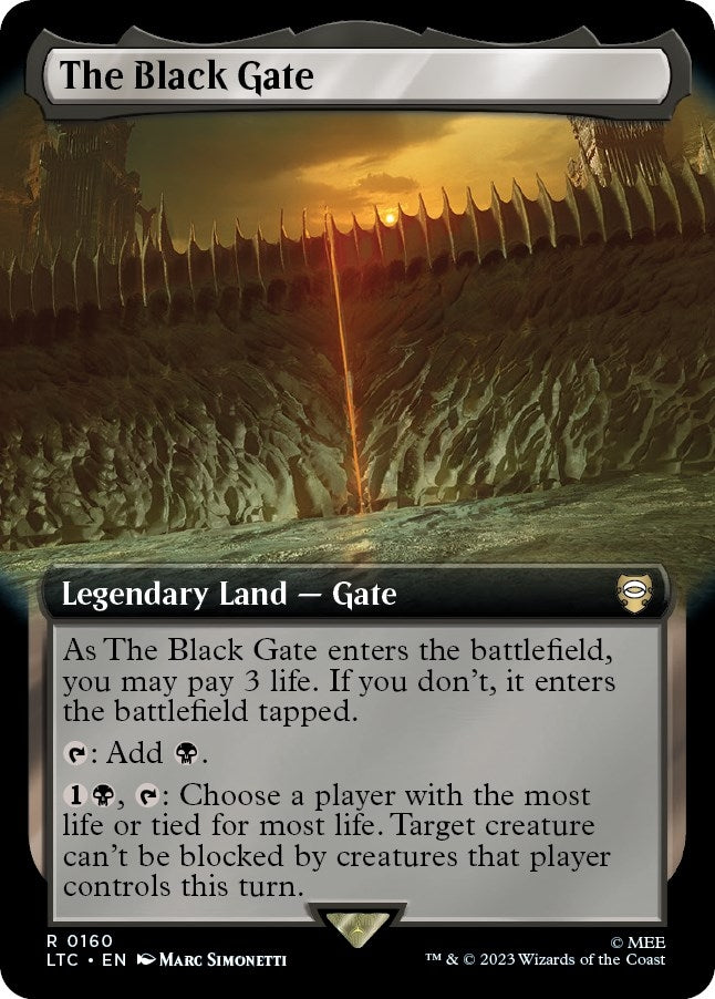 The Black Gate (Extended Art) (160) (Commander: The Lord of the Rings: Tales of Middle-earth)