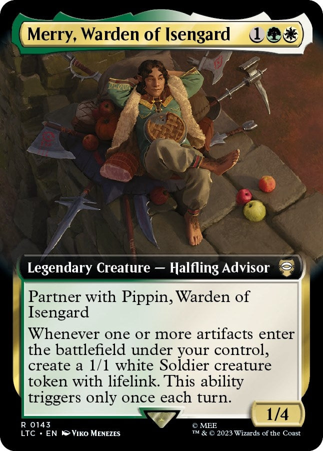 Merry, Warden of Isengard (Extended Art) (143) (Commander: The Lord of the Rings: Tales of Middle-earth)