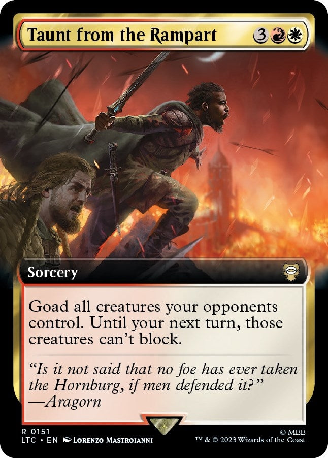 Taunt from the Rampart (Extended Art) (151) (Commander: The Lord of the Rings: Tales of Middle-earth)