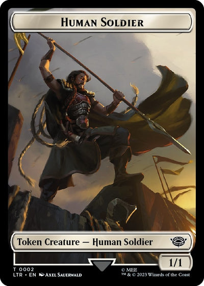 Human Soldier Token (0002) (2) (Universes Beyond: The Lord of the Rings: Tales of Middle-earth)