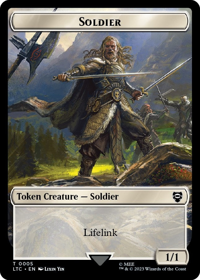 Soldier // Food (0010) Double-Sided Token (5 // 10) (Commander: The Lord of the Rings: Tales of Middle-earth)