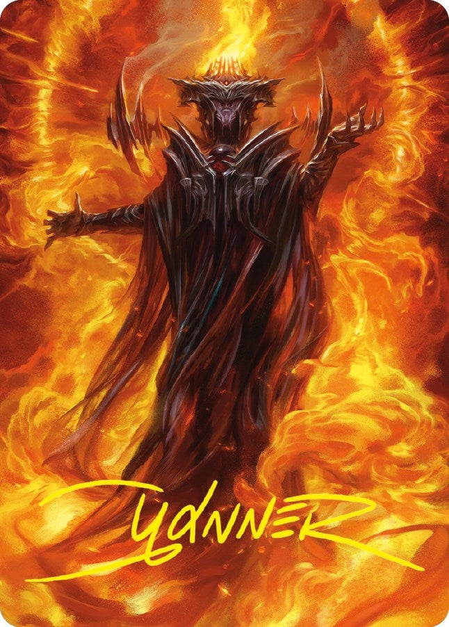 Sauron, the Dark Lord Art Card (Gold-Stamped Signature) (21) (Art Series: Universes Beyond: The Lord of the Rings: Tales of Middle-earth)