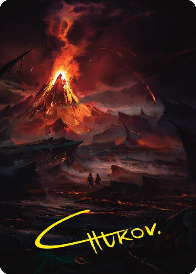Valley of Gorgoroth Art Card (Gold-Stamped Signature) (80) (Art Series: Universes Beyond: The Lord of the Rings: Tales of Middle-earth)