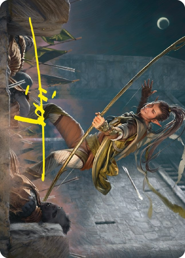 Legolas, Counter of Kills Art Card (Gold-Stamped Signature) (17) (Art Series: Universes Beyond: The Lord of the Rings: Tales of Middle-earth)