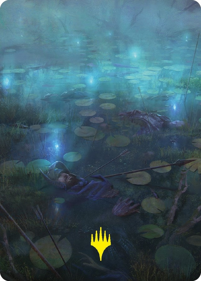 The Dead Marshes Art Card (Gold-Stamped Signature) (79) (Art Series: Universes Beyond: The Lord of the Rings: Tales of Middle-earth)