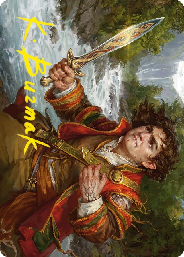 Frodo Baggins Art Card (16/81) (Gold-Stamped Signature) (16) (Art Series: Universes Beyond: The Lord of the Rings: Tales of Middle-earth)
