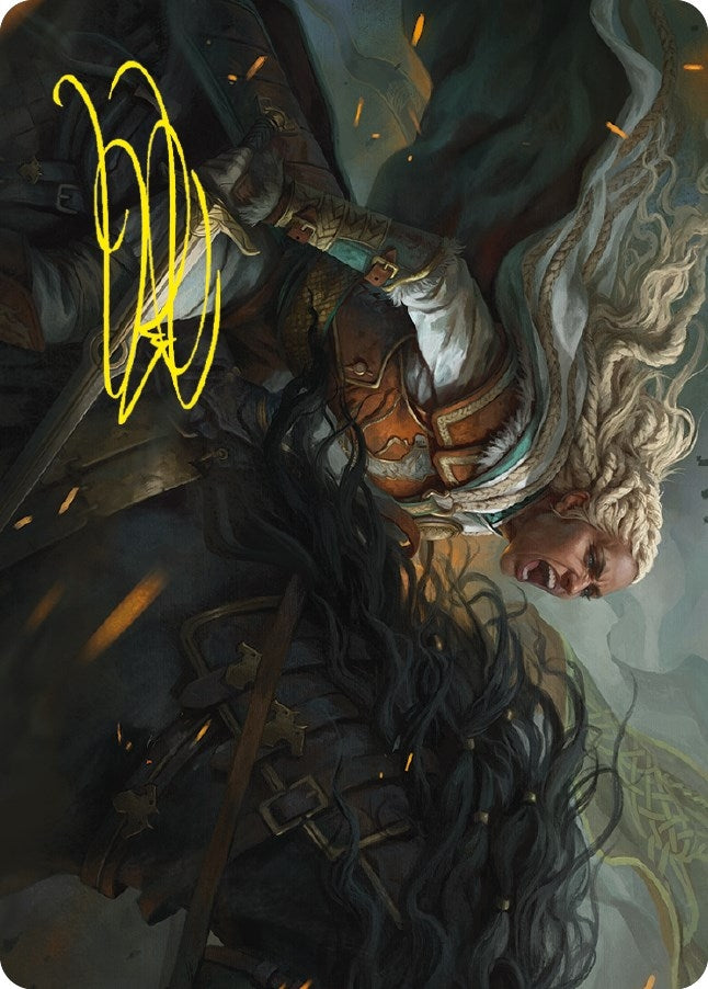 Eowyn, Fearless Knight Art Card (Gold-Stamped Signature) (15) (Art Series: Universes Beyond: The Lord of the Rings: Tales of Middle-earth)