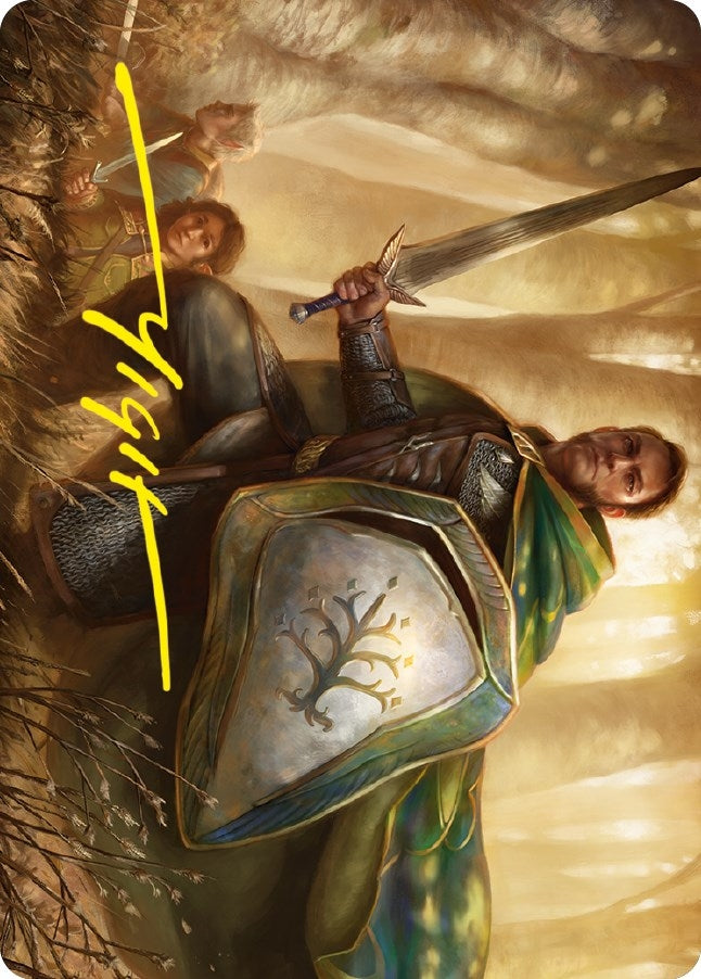 Boromir, Warden of the Tower Art Card (Gold-Stamped Signature) (1) (Art Series: Universes Beyond: The Lord of the Rings: Tales of Middle-earth)