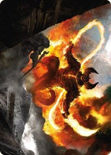 The Balrog, Flame of Udun Art Card (36) (Art Series: Universes Beyond: The Lord of the Rings: Tales of Middle-earth)
