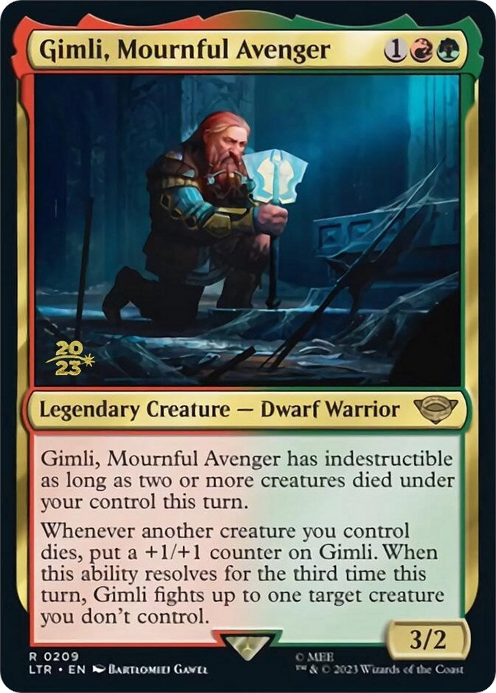 Gimli, Mournful Avenger (209) (Prerelease Cards)