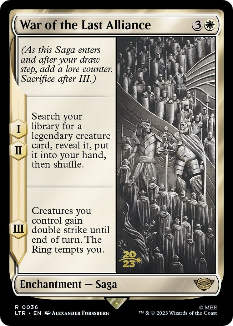 War of the Last Alliance (36) (Prerelease Cards)