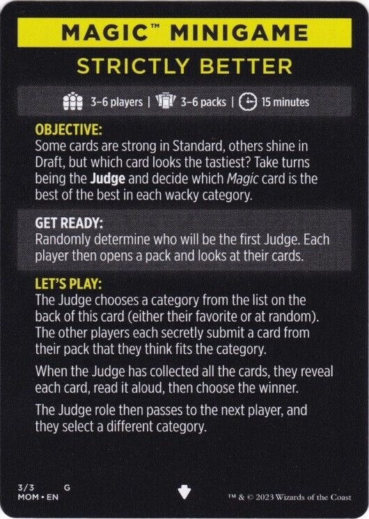 Magic Minigame: Strictly Better (3) (March of the Machine)