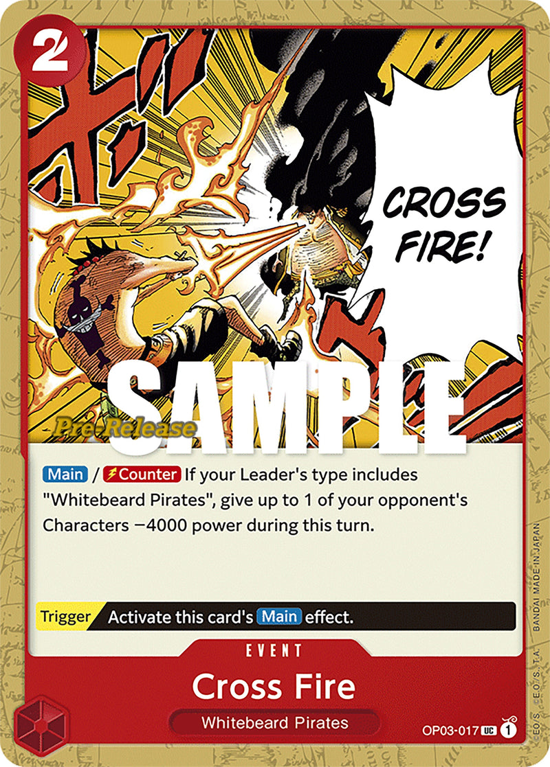 Image for Cross Fire (OP03-017) (Pillars of Strength Pre-Release Cards) - One Piece Card Game
