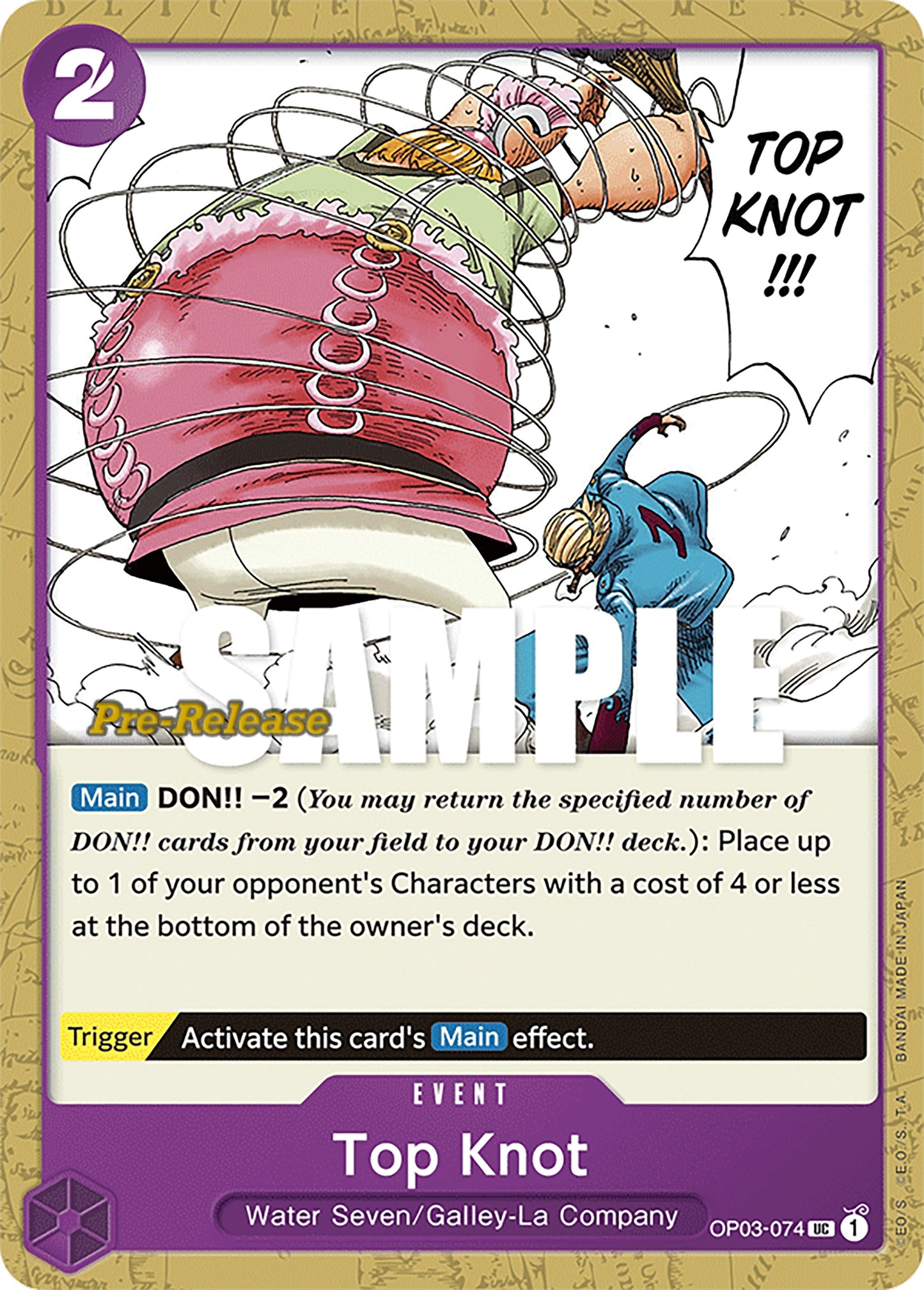 Image for Top Knot (OP03-074) (Pillars of Strength Pre-Release Cards) (OP03 PRE) - One Piece Card Game