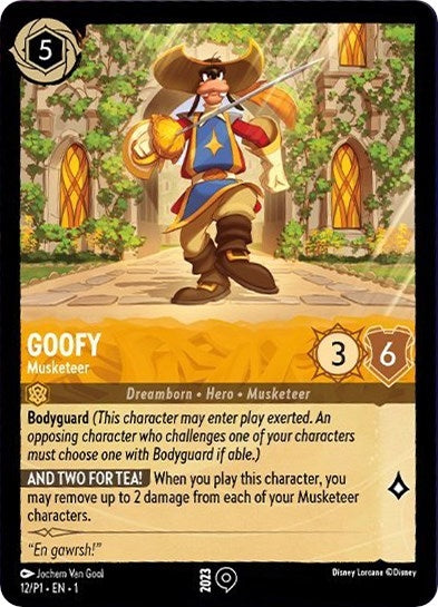Goofy - Musketeer (12) (Disney Lorcana Promo Cards)