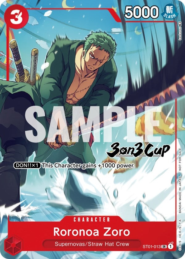 Image for Roronoa Zoro (3-on-3 Cup) [Participant] (ST01-013) (One Piece Promotion Cards) - One Piece Card Game