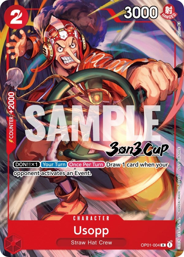 Usopp (3-on-3 Cup) [Participant] (OP01-004) (One Piece Promotion Cards)