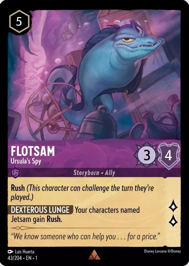 Image for Flotsam - Ursula's Spy (43/204) (The First Chapter) - Disney Lorcana