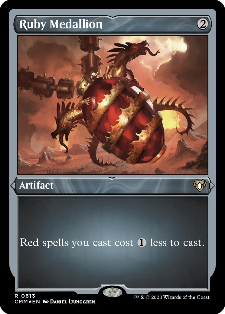 Ruby Medallion (Foil Etched) (613) (Commander Masters)