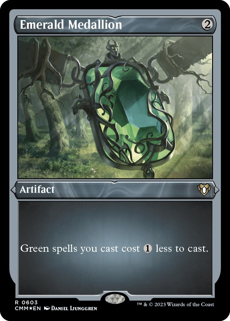 Emerald Medallion (Foil Etched) (603) (Commander Masters)