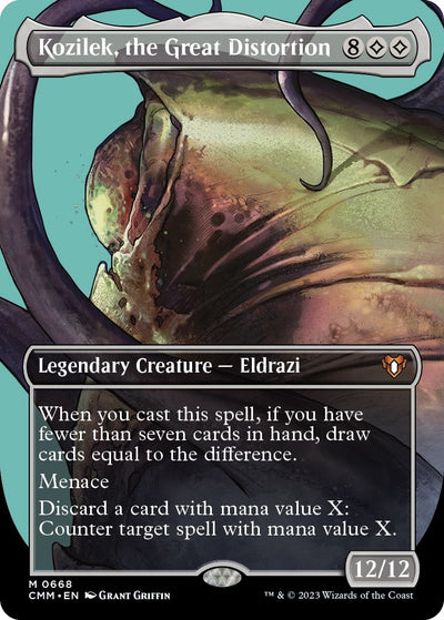 Kozilek, the Great Distortion (Borderless) (668) (Commander Masters)