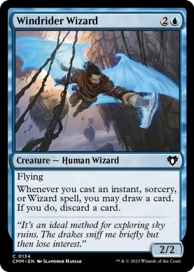 Windrider Wizard (134) (Commander Masters)