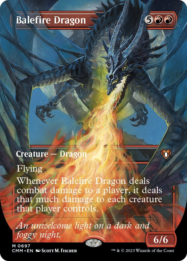 Balefire Dragon (Borderless) (697) (Commander Masters)