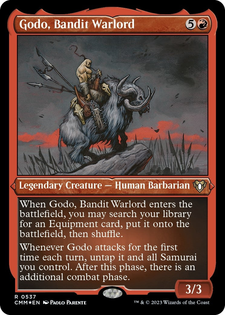 Godo, Bandit Warlord (Foil Etched) (537) (Commander Masters)