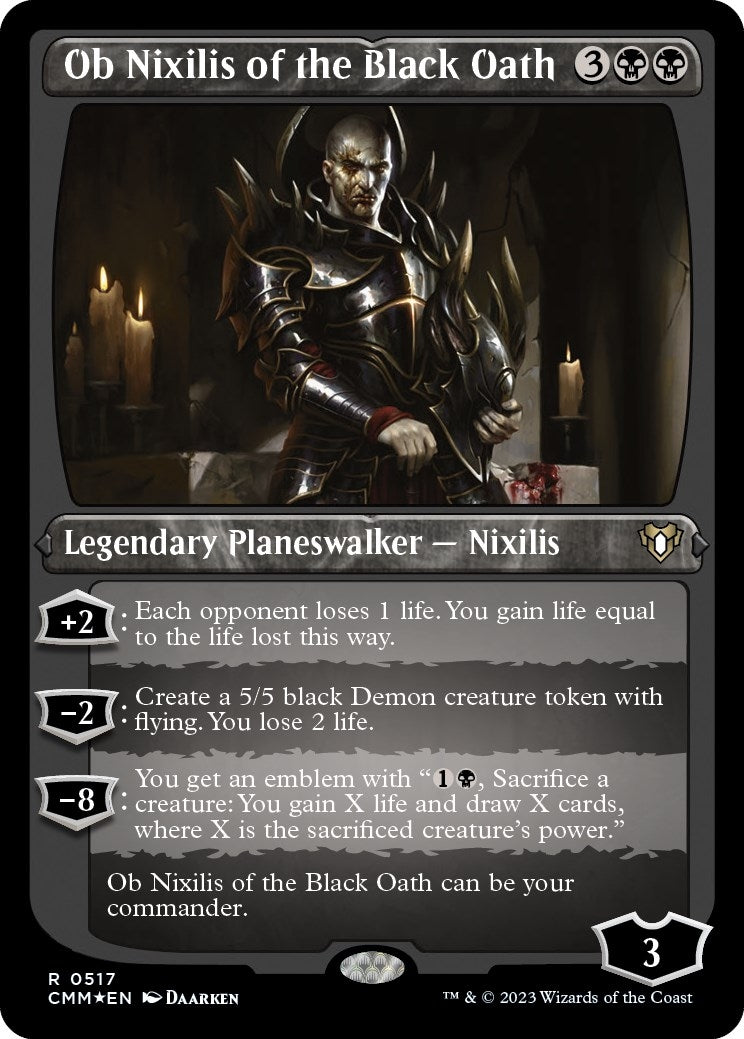 Ob Nixilis of the Black Oath (Foil Etched) (517) (Commander Masters)