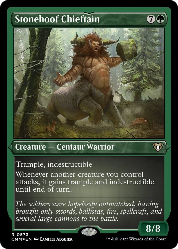 Stonehoof Chieftain (Foil Etched) (573) (Commander Masters)