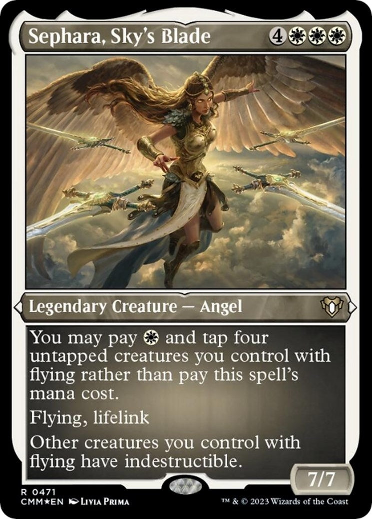 Sephara, Sky's Blade (Foil Etched) (471) (Commander Masters)