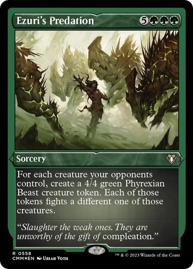 Ezuri's Predation (Foil Etched) (558) (Commander Masters)