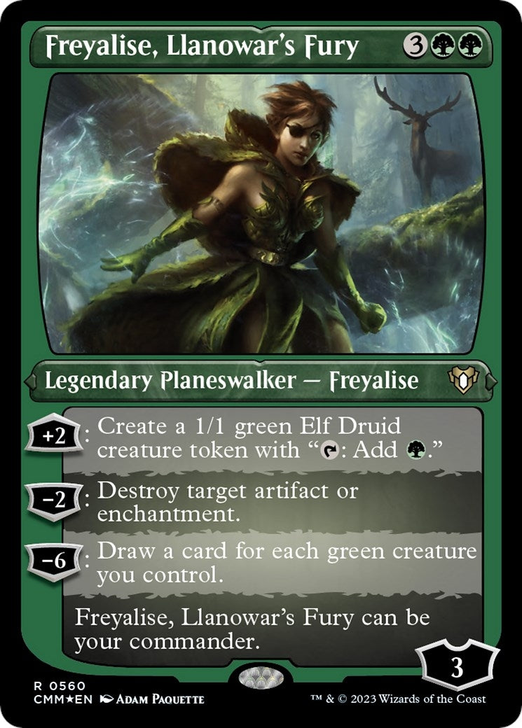 Freyalise, Llanowar's Fury (Foil Etched) (560) (Commander Masters)