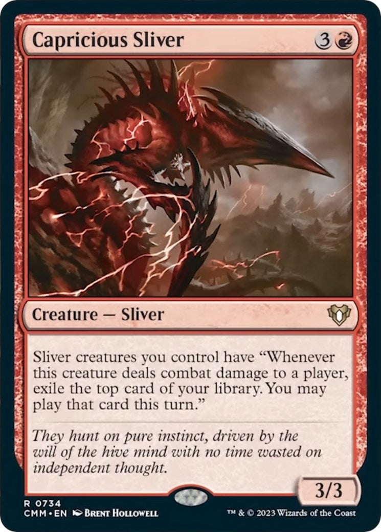 Capricious Sliver (734) (Commander Masters)