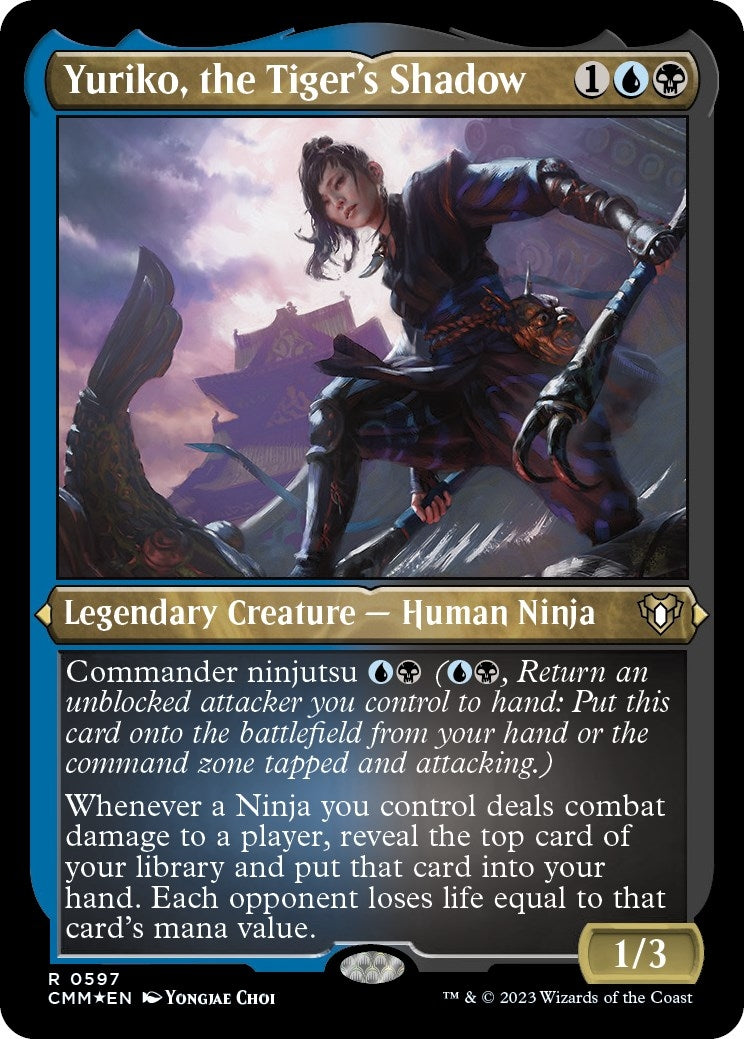 Yuriko, the Tiger's Shadow (Foil Etched) (597) (Commander Masters)