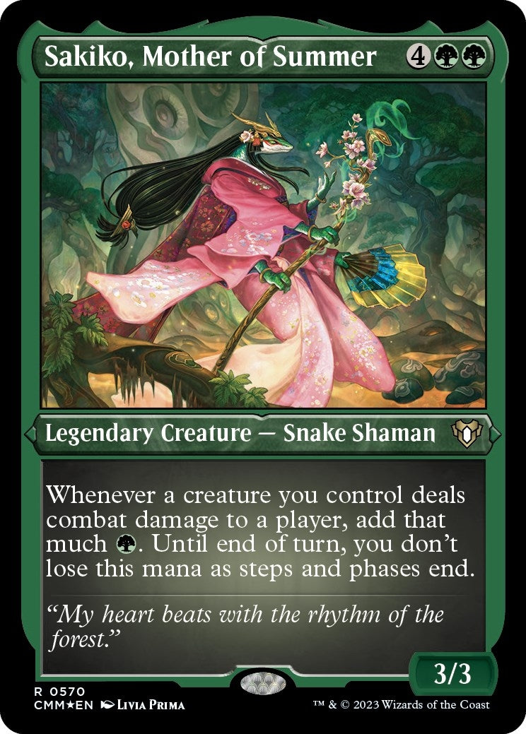 Sakiko, Mother of Summer (Foil Etched) (570) (Commander Masters)