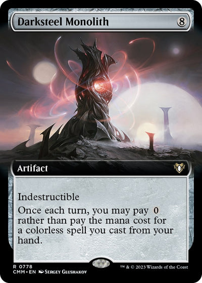 Darksteel Monolith (Extended Art) (778) (Commander Masters)