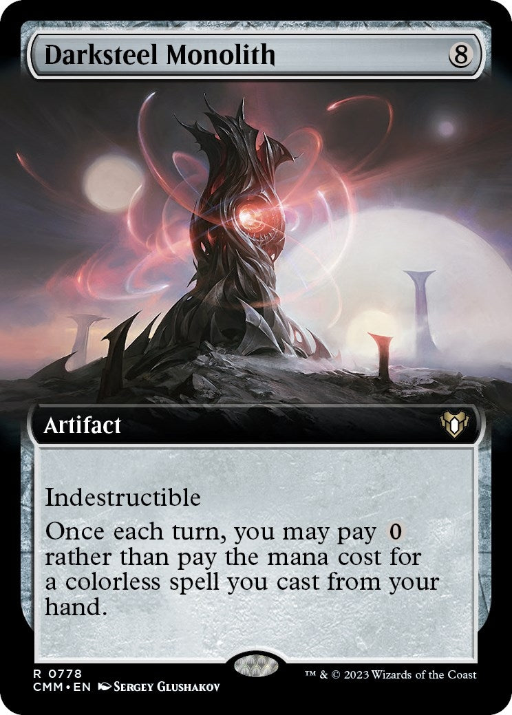 Image for Darksteel Monolith (Extended Art) (778) (Commander Masters) - Magic: The Gathering
